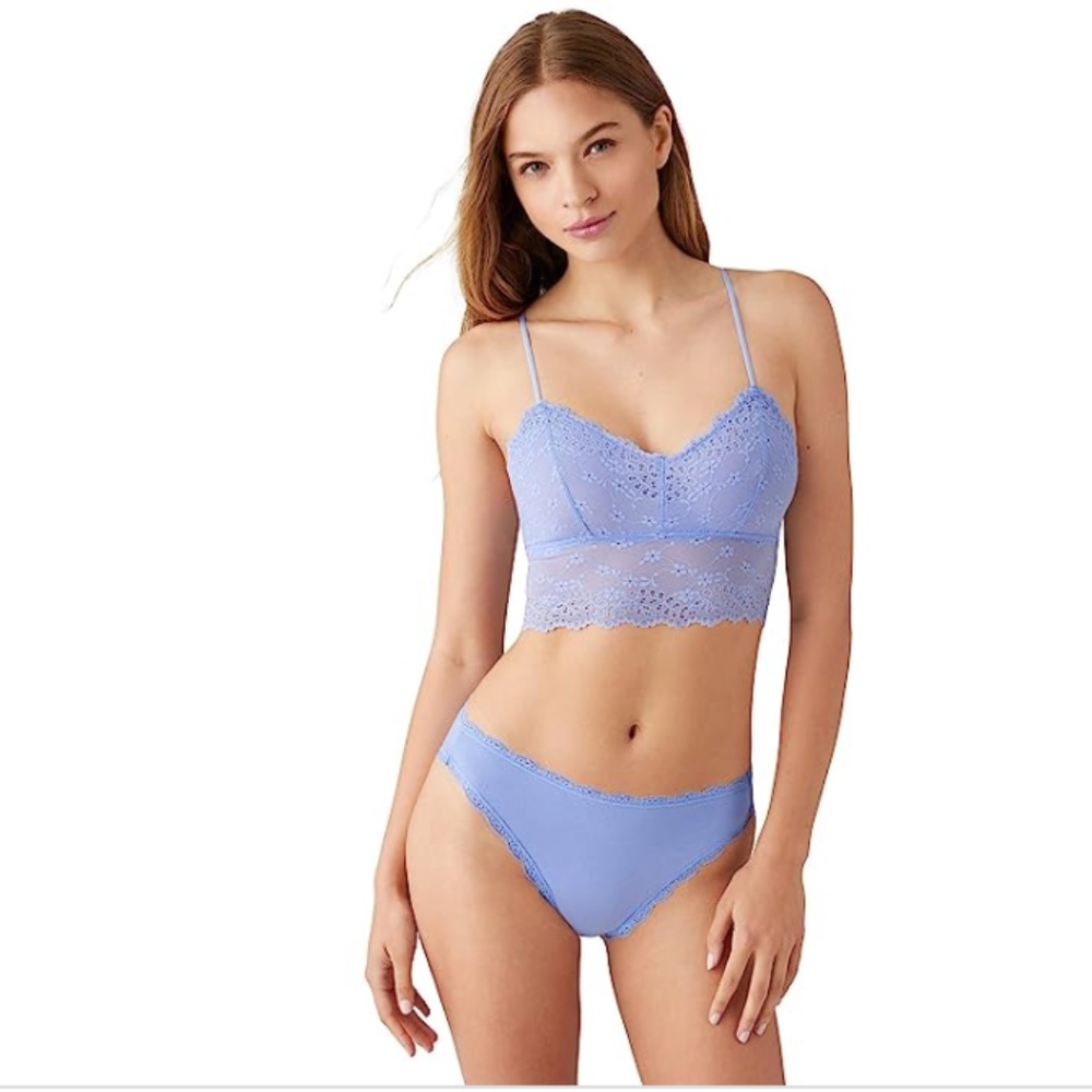Tempt'd by Wacoal Women's Inspired Eyelet Bralette in Blue | Size S NWT